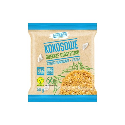 Kokosové sušienky s mandľami 50g - Frank&Oli
