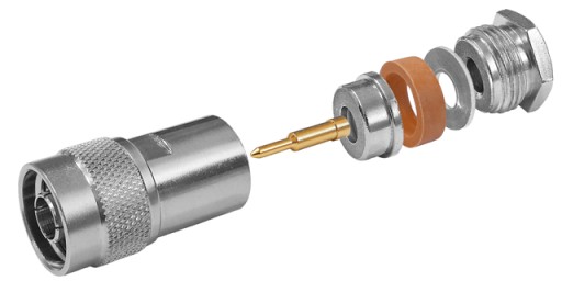 N 50Ohm zástrčka skrútená na kábli H-155