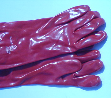 Rukavice z PVC odolné voči olejom, 45 cm, veľkosť 10, 1 pár
