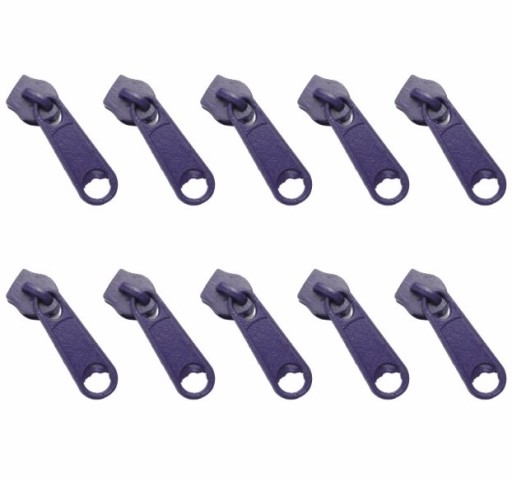 Jazdec na špirálové zipsy 5mm 10ks PURPLE jazdcov
