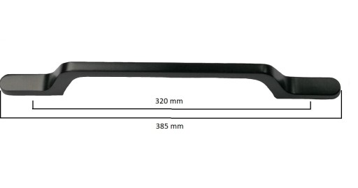 Čierna nábytková úchytka ŁAPKA 320mm ČIERNA