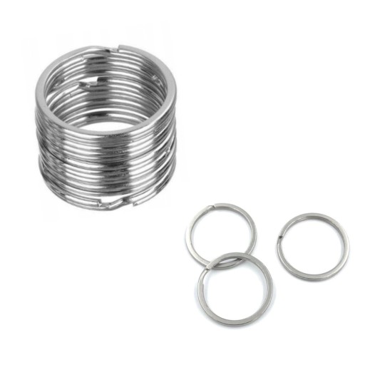 Ploché krúžky na kľúče a kľúčenky Základňa 30mm 10 ks.
