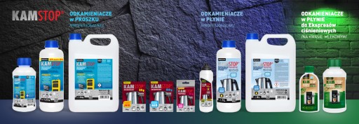 Efektívny EKOLOGICKÝ ODVÁPŇOVAČ PRE KÁVOVARY KAMSTOP 0,25l POLSKÝ PRODUKT