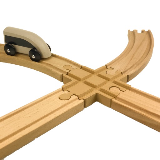 MINI INTERSECTION 2 DREVENÉ KOĽAJOVÉ KONEKTORY KOMPATIBILNÉ S BRIO LIDL