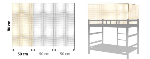 BÉŽOVÁ SIEŤ NA DETSKÚ POSCHODU 80cm