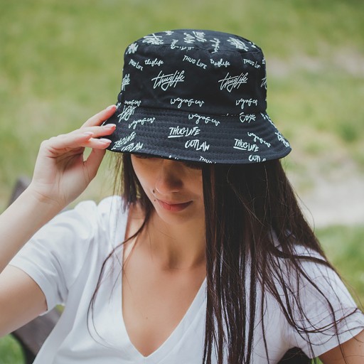 BUCKET HAT obojstranná čiapka s nápisom