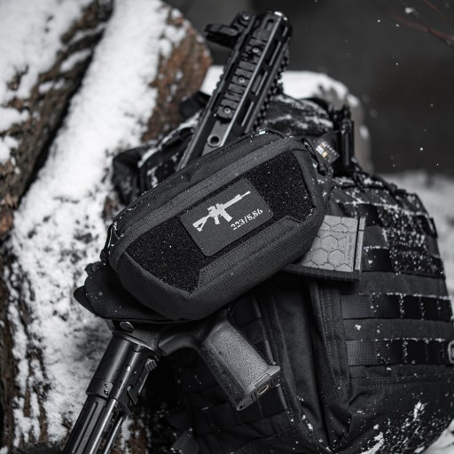 Náplasť Emblem AR-15 223/5,56 laserom rezaná čierna/sivá M-Tac