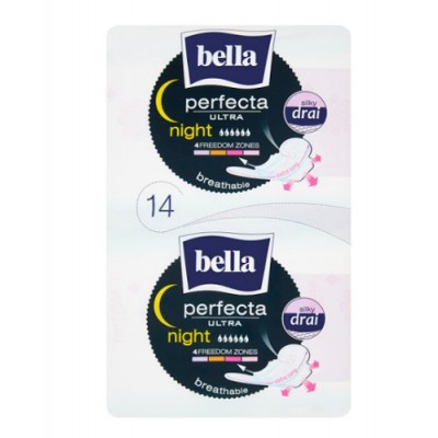 Bella perfecta nočné hygienické vložky hodvábne drai, 14 ks.