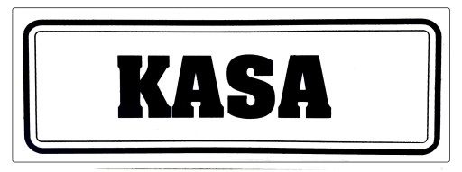 Nálepka s informáciami o pokladni - 8x21 cm
