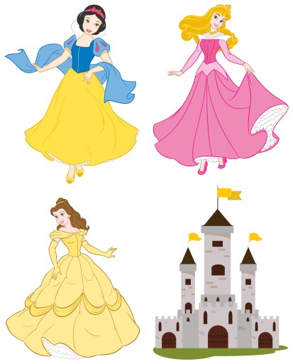 NÁLEPKY NA OKENNÉ ZRKADLOVÉ SKLO PRINCESS CAST
