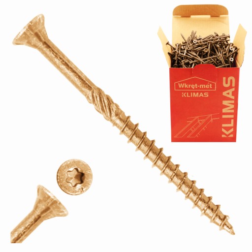 TESÁRSKE SKRUTKY NA DREVO 3x40 TAPERED TORX 500ks WKCS-30040 KLIMAS
