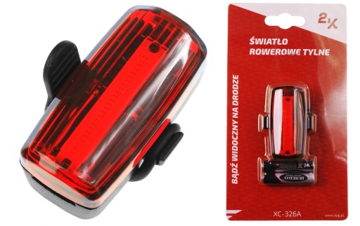 Zadné svetlo na bicykel XC-326A s 25LM batériami