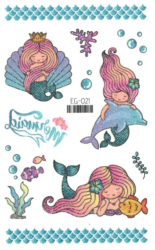 Umývateľné tetovanie pre deti GLITTER MERMAID EG021