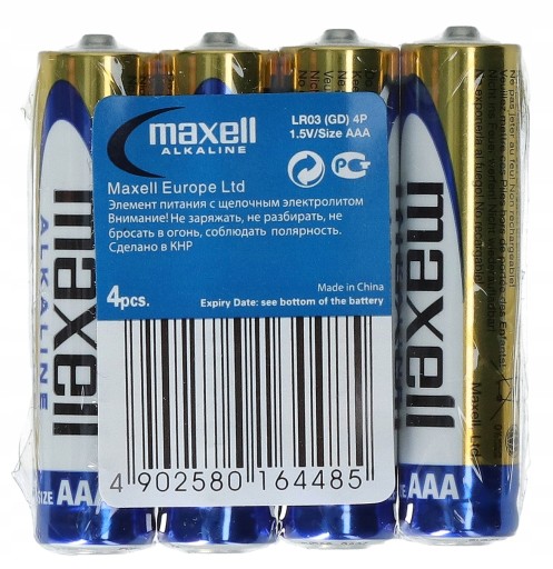 LR3 AAA 1,5V MAXELL alkalické batérie 4 ks.