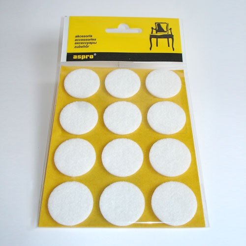 SAMOLEPIACE PLSTENÉ PODLOŽKY 28MM BIELE 12 KS