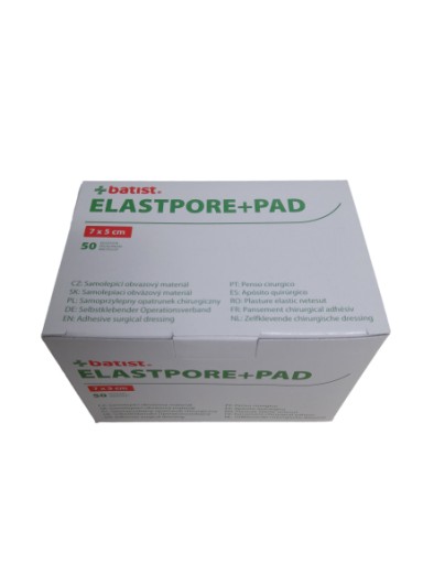 Náplasť vliesová 7x5cm Elastopore+Pad 50 ks