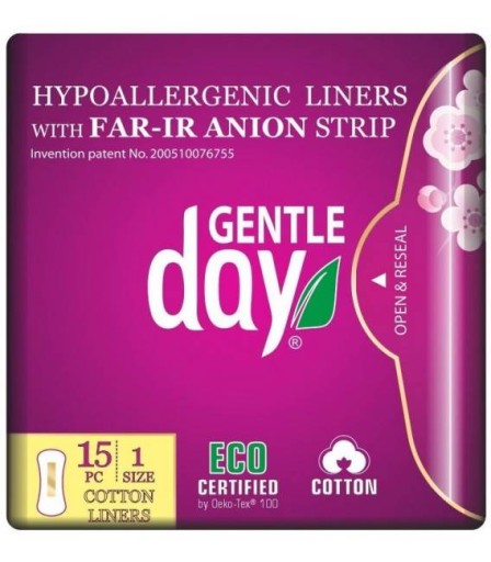 HYGIENICKÉ VLOŽKY S ANIONOVÝM PÁSKOM 15 ks - GENTLE DAY