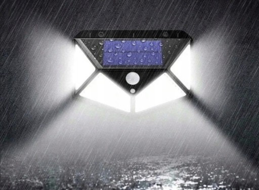 LED SOLAR LAMPA 100 ULIČNÁ ZÁHRADNÁ FASÁDNA LAMPA SÚMRAK SNÍMAČ POHYBU