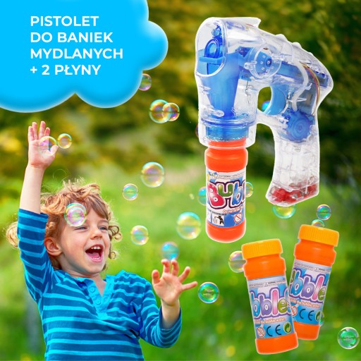 AUTOMATICKÁ HRAČKA NA MYDLOVÉ BUBLINY OSVETLENIE + 2 TEKUTINY