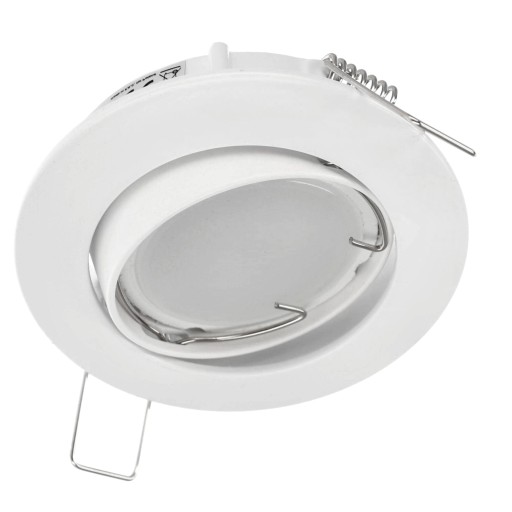 SADA NASTAVITEĽNÝCH okrúhlych HALOGÉNOVÝCH LAMPY, BIELE EDO + LED ŽIAROVKA