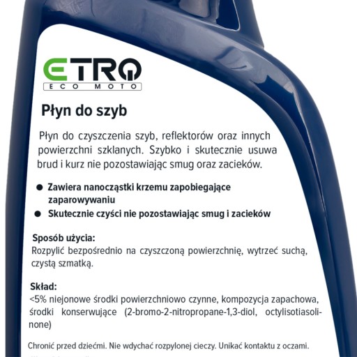 Etro kvapalina do auta na čistenie skiel, zrkadiel, 500 ml