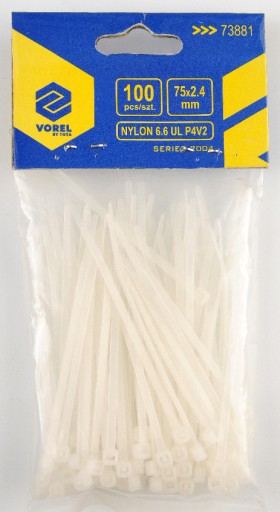 PLASTOVÉ PÁSY 80X2,5 100 KS. BIELA 73881