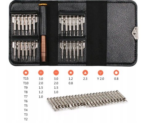 25v1 SADA PRECIZNÝCH TORX PENTALOBOVÝCH SKRUTKOVAČOV PRE ELEKTRONIKU IPHONE