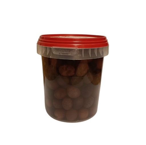 Talianske čierne olivy Miccio v slanom náleve s kôstkou, 500g, netto