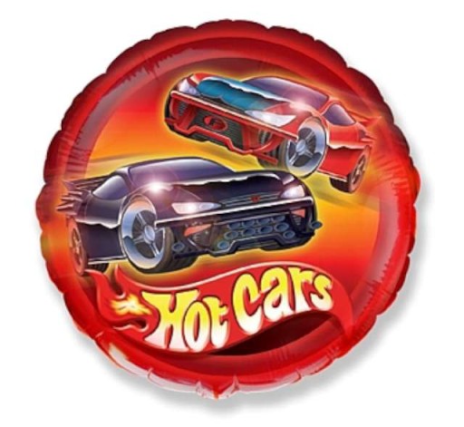 Hot Cars Wheels fóliové balónové pretekárske autá