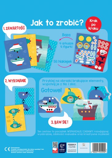 Kreatívna sada SEA 3+ na zostavenie 56 nálepiek