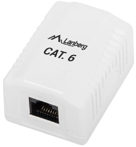Zásuvka na povrch 1x RJ45 Cat.6 biela