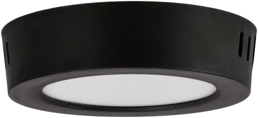 LED stropné svietidlo prisadené na povrch 6W 660lm neutrálna farba čierna okrúhle