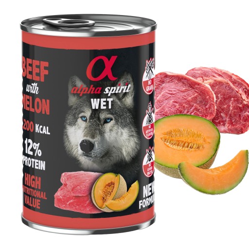 ALPHA SPIRIT Mokré krmivo pre psov HOVÄDZIE 400g