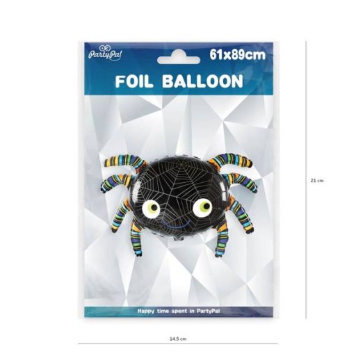 HALLOWEEN FÓLIOVÝ BALÓN ČIERNY PAVÚK FÓLIOVÉ BALÓNY VEĽKÉ 89x61 cm