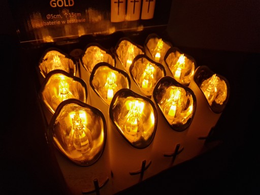 VEĽKÁ LED VLOŽKA SVIEČKY NAPÁJANÁ AKUMULÁTOROU 15cm PRE GRANES VLOŽKY SVIEČKY