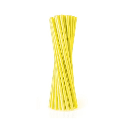 PAPIEROVÉ SLAMKY NA NÁPOJE 19CM ŽLTÉ 10 KS