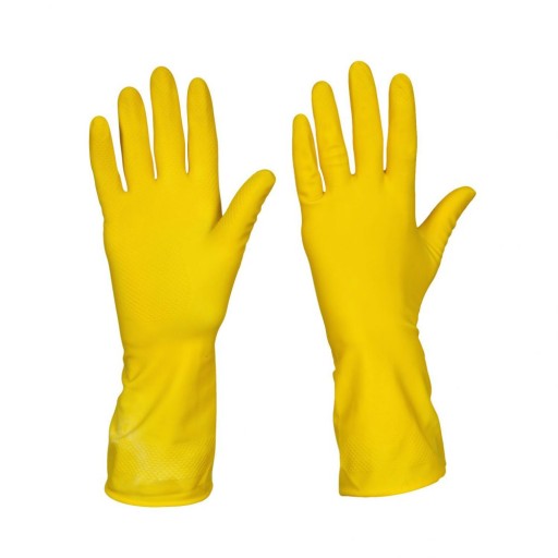ŽLTÉ ĽUDOVÉ EKONOMICKÉ LATEXOVÉ RUKAVICE M