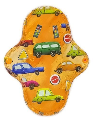 MEDIUM M Bambusová opakovane použiteľná hygienická vložka - Cars