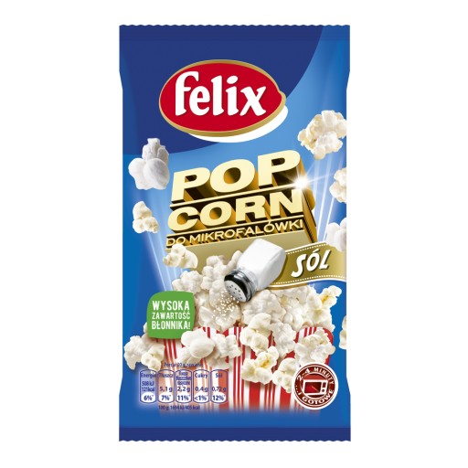 Felix popcorn soľ do mikrovlnnej rúry 90 g