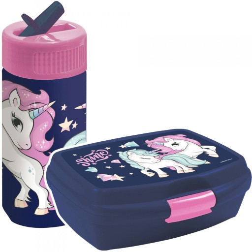 Fľaša na vodu pre deti, fľaša pre dievčatá, Unicorn, 330 ml