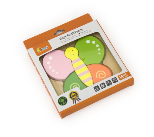 Viga 50170 Prvé puzzle bábätka - motýľ
