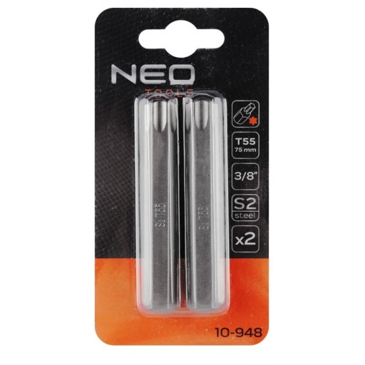 TORX bit T55 x 75 mm, S2 x 2 ks, NEO 10-948