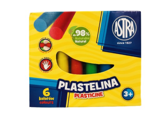 Plastelína 6 farieb Astra