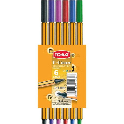 TOMA F-liner liner, 6 farieb - 4mm linka