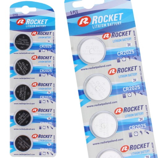BATÉRIE CR 2025 5 KS TLAČIDLO LÍTIOVÉ BATERIE 3V RAKETOVÉ TLAČIDLO