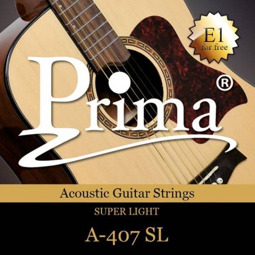 STRUNY AKUSTICKEJ GITARY S NÁHRADNOU STRUNOU E1