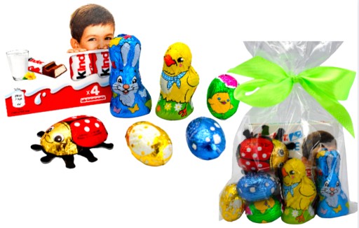 SADA sladkostí Kinder balíček Veľkonočný DOVOLENKA vajíčko darčekový zajačik
