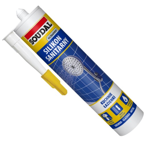 SOUDAL Sanitárny silikón 280 ml bezfarebný