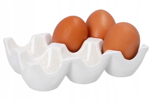 KONTAJNER NA VAJCIA organizér na chladničku box porcelánový podnos na vajíčka 6x