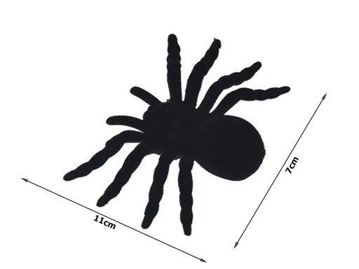 Halloweenska dekorácia PAVÚK 7x11 cm 4 kusy HAL-040